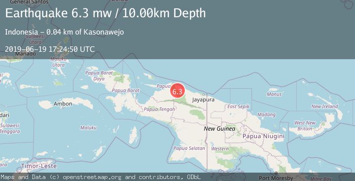 Map of PAPUA, INDONESIA
