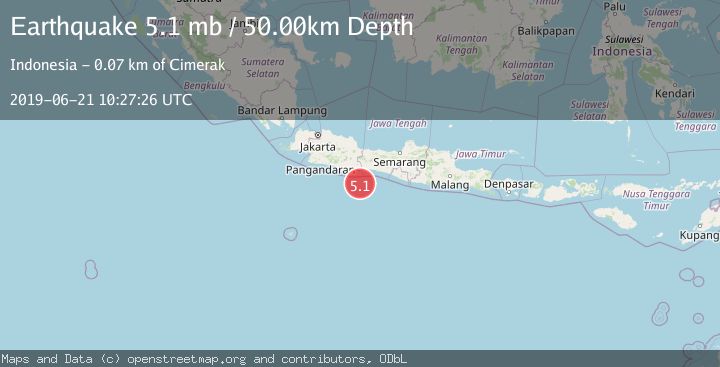 Map of JAVA, INDONESIA