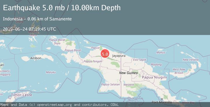 Map of PAPUA, INDONESIA
