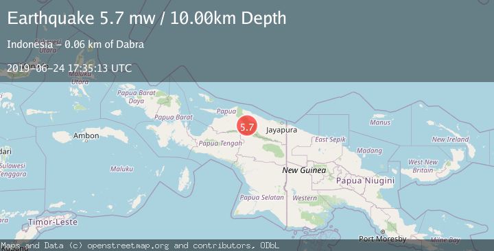 Map of PAPUA, INDONESIA