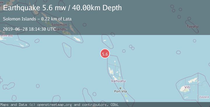 Map of SANTA CRUZ ISLANDS