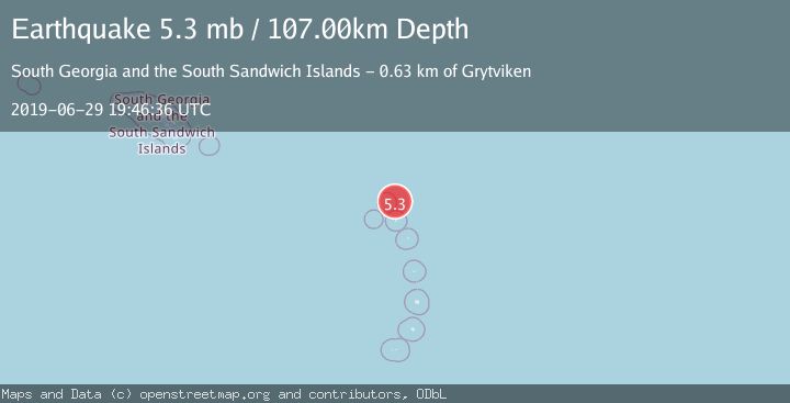 Map of SOUTH SANDWICH ISLANDS REGION