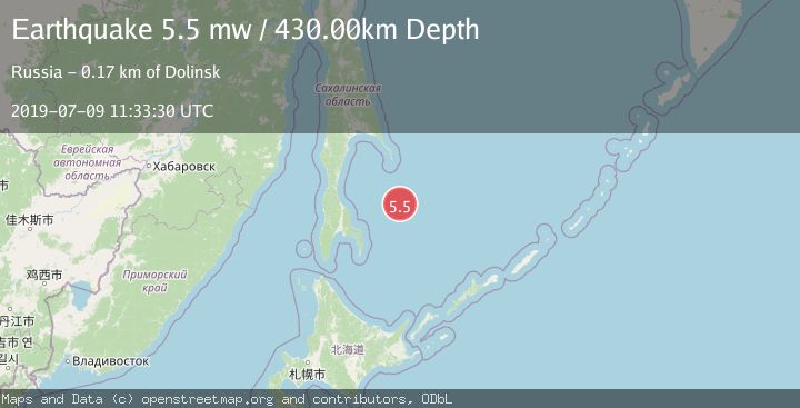Map of SEA OF OKHOTSK