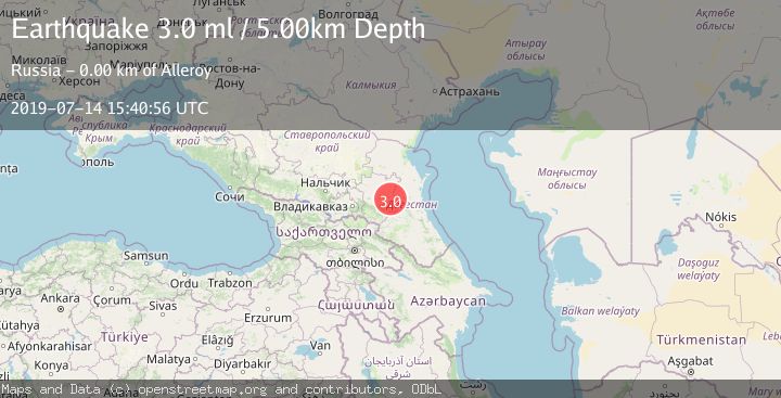 Map of CAUCASUS REGION, RUSSIA