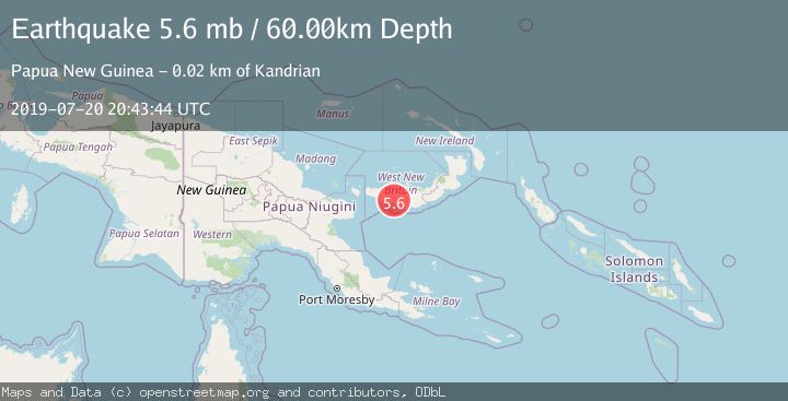 Map of NEW BRITAIN REGION, P.N.G.