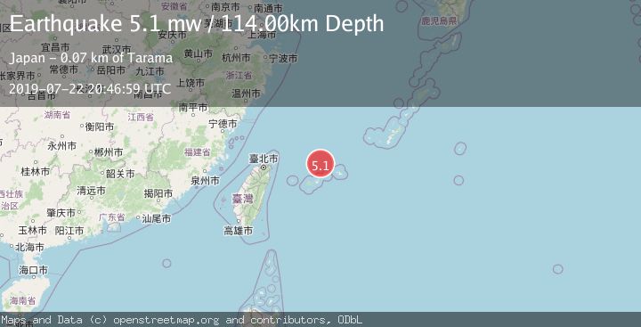 Map of NORTHEAST OF TAIWAN