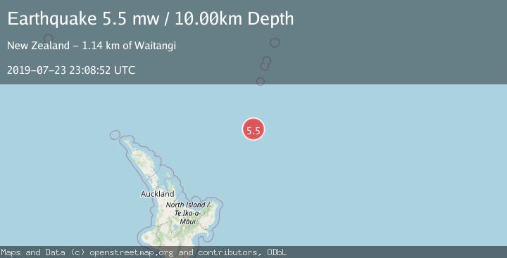 Map of SOUTH OF KERMADEC ISLANDS