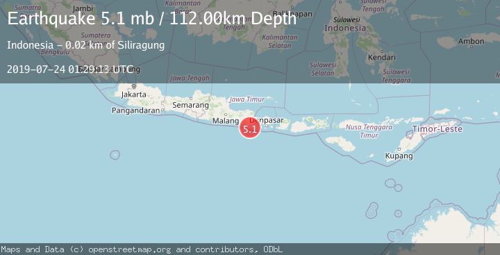 Map of BALI REGION, INDONESIA