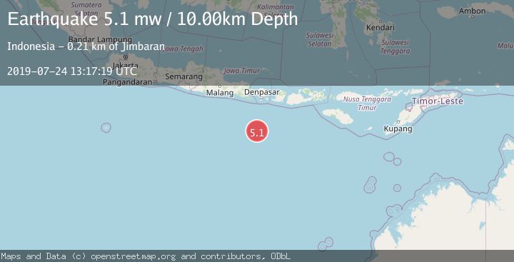 Map of SOUTH OF BALI, INDONESIA