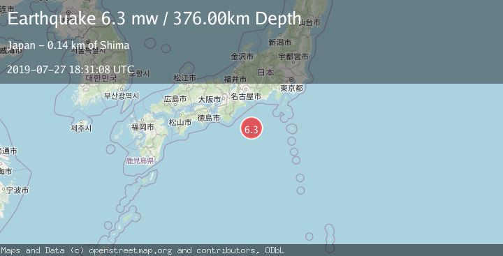 Map of NEAR S. COAST OF HONSHU, JAPAN