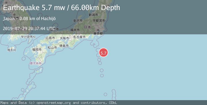 Map of IZU ISLANDS, JAPAN REGION