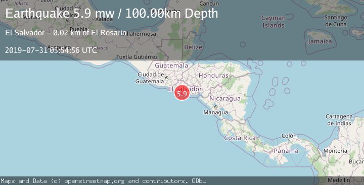 Map of OFFSHORE EL SALVADOR