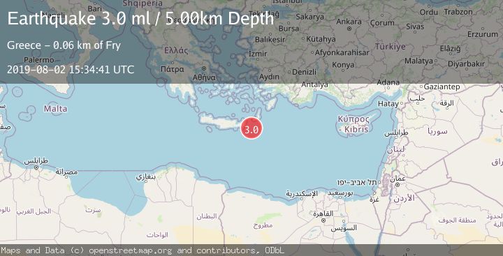Map of CRETE, GREECE