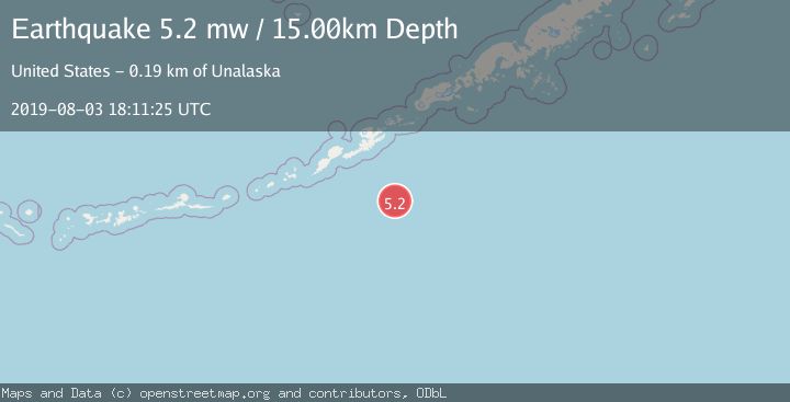 Map of SOUTH OF ALEUTIAN ISLANDS