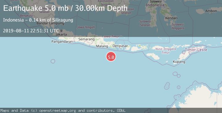 Map of SOUTH OF JAVA, INDONESIA