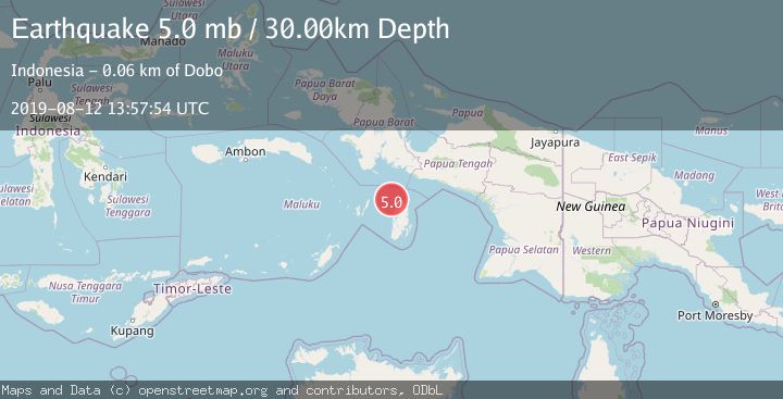 Map of KEPULAUAN ARU REGION, INDONESIA