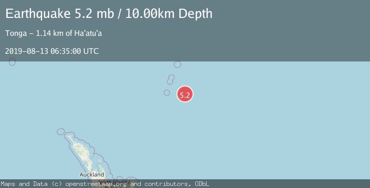 Map of KERMADEC ISLANDS REGION