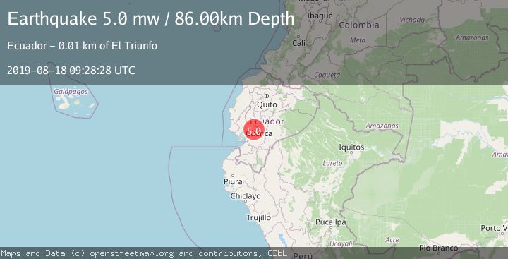 Map of NEAR COAST OF ECUADOR