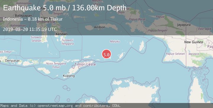 Map of KEPULAUAN BABAR, INDONESIA