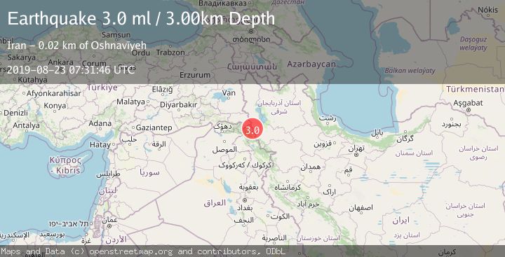 Map of TURKEY-IRAN-IRAQ BORDER REGION