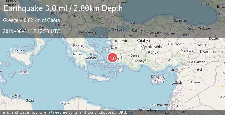 Map of DODECANESE ISLANDS, GREECE