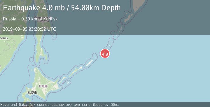 Map of KURIL ISLANDS