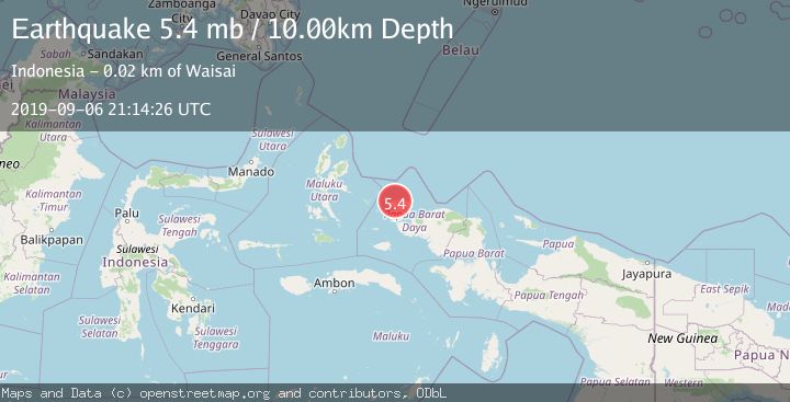 Map of PAPUA REGION, INDONESIA