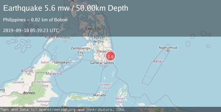 Map of MINDANAO, PHILIPPINES