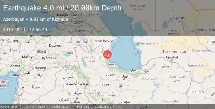 Map of CASPIAN SEA, OFFSHORE AZERBAIJAN