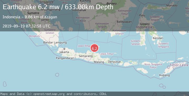 Map of JAVA, INDONESIA