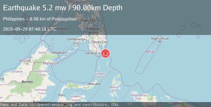 Map of MINDANAO, PHILIPPINES