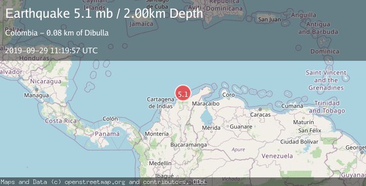 Map of NEAR NORTH COAST OF COLOMBIA