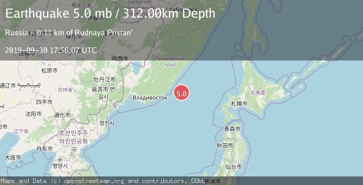 Map of EASTERN SEA OF JAPAN