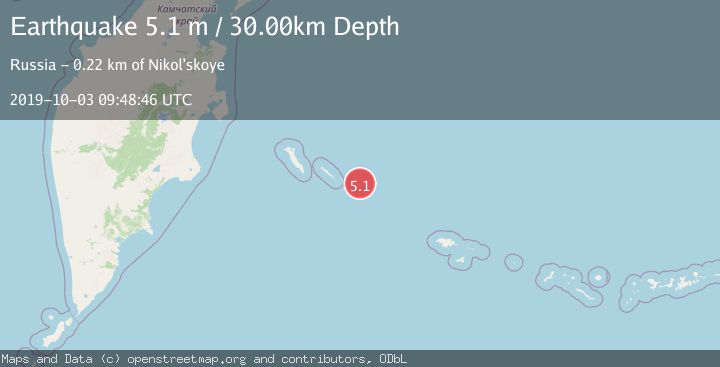 Map of KOMANDORSKIYE OSTROVA REGION