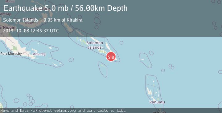 Map of SOLOMON ISLANDS