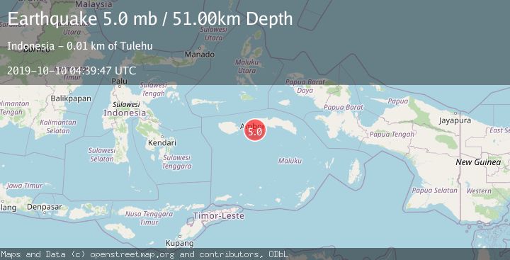 Map of SERAM, INDONESIA