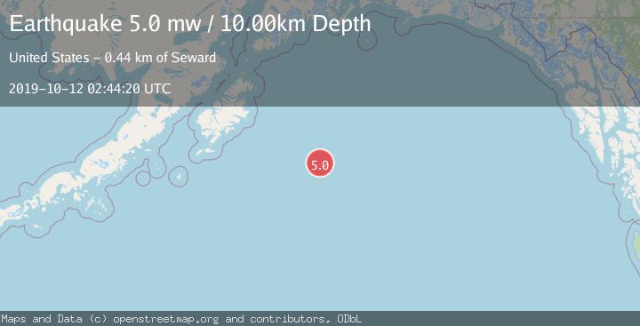 Map of GULF OF ALASKA