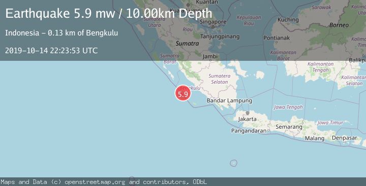 Map of SOUTHERN SUMATRA, INDONESIA