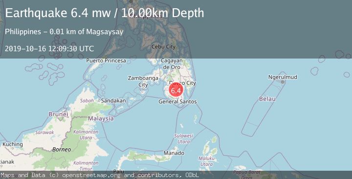 Map of MINDANAO, PHILIPPINES