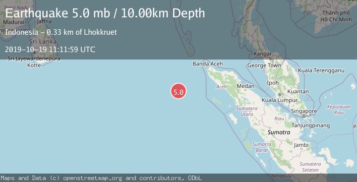 Map of OFF W COAST OF NORTHERN SUMATRA