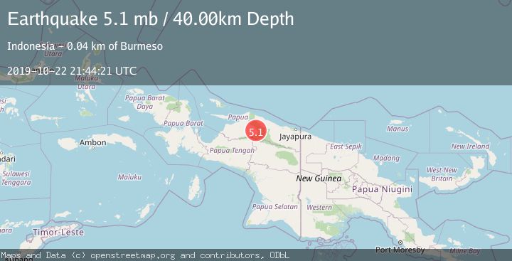 Map of PAPUA, INDONESIA