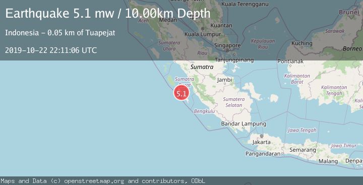 Map of KEP. MENTAWAI REGION, INDONESIA