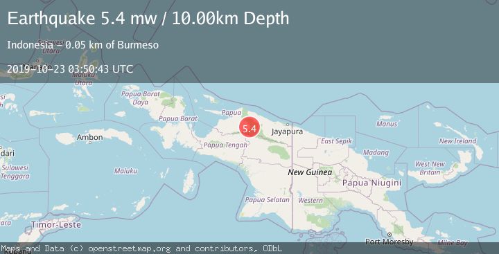 Map of PAPUA, INDONESIA