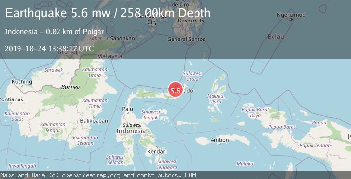 Map of MINAHASA, SULAWESI, INDONESIA