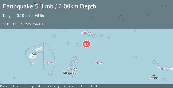 Map of SAMOA ISLANDS REGION