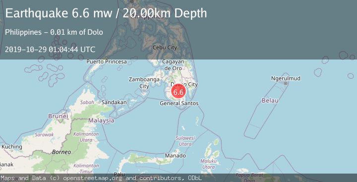 Map of MINDANAO, PHILIPPINES