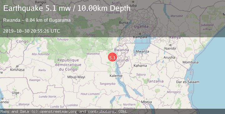 Map of LAC KIVU REGION, CONGO