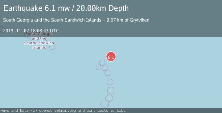 Map of SOUTH SANDWICH ISLANDS REGION