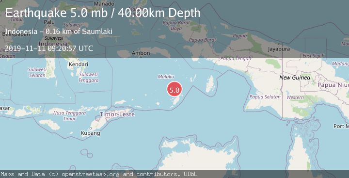 Map of KEP. TANIMBAR REGION, INDONESIA