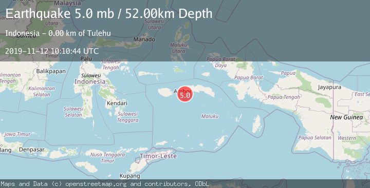 Map of SERAM, INDONESIA